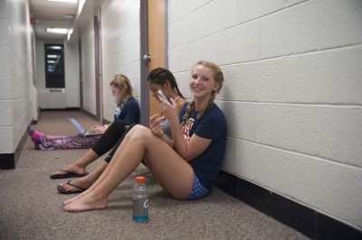 Students studying at John Buckley Residence Hall on Sept. 6, 2017. (Cailin Whitehead/UConn Photo)